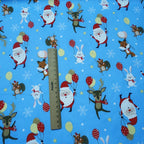 Christmas Twill Cotton Fabric – Santa, Trees & Holiday Prints, 0.5m x 1.6m
