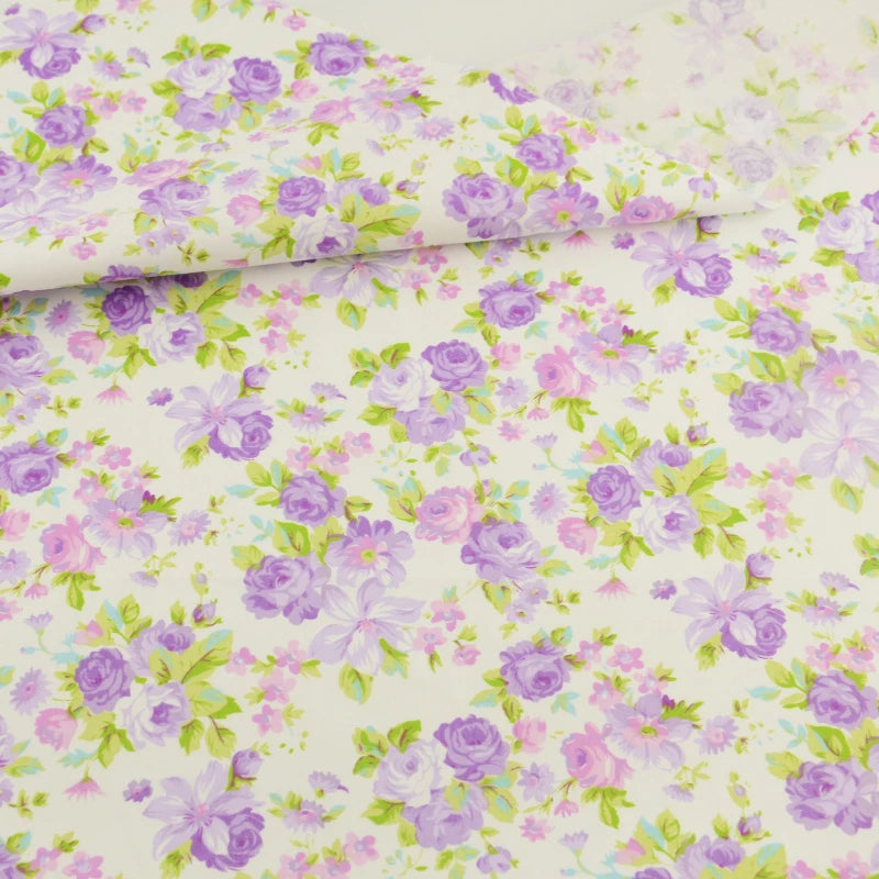 Floral Cotton Fabric - 25x45cm 100% Cotton Patchwork Fabric