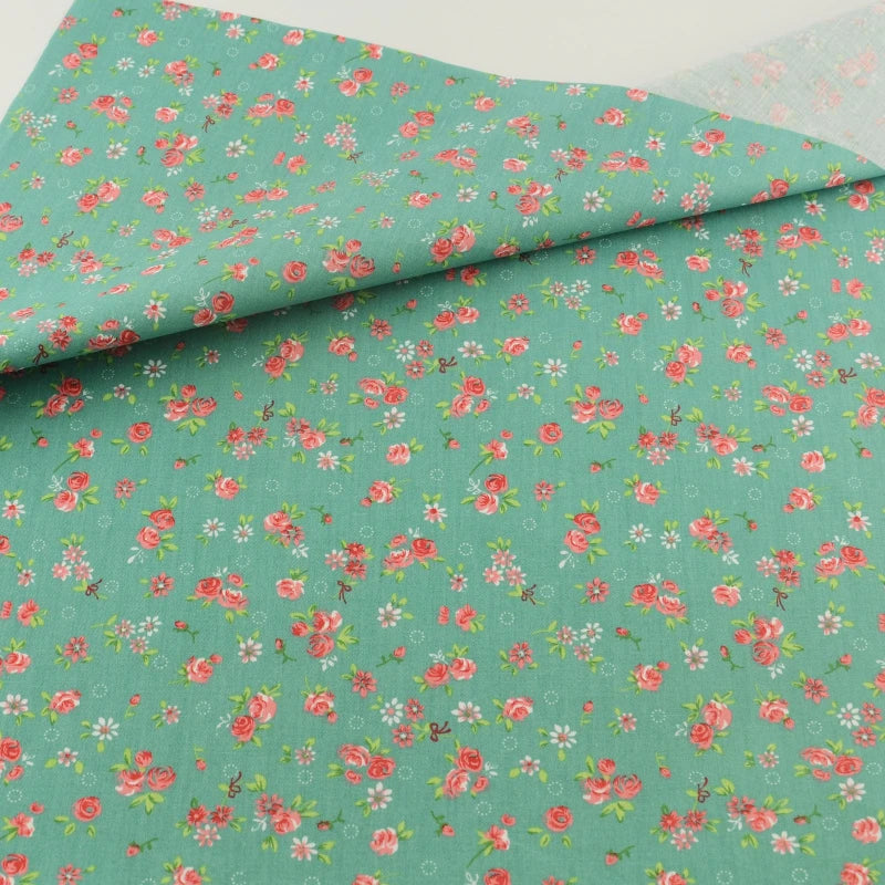 Floral Cotton Fabric - 25x45cm 100% Cotton Patchwork Fabric