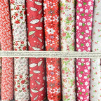 Cuadros de tela precortados – 100% algodón | Estampados florales, a cuadros y de rayas | Elige tu combinación de colores