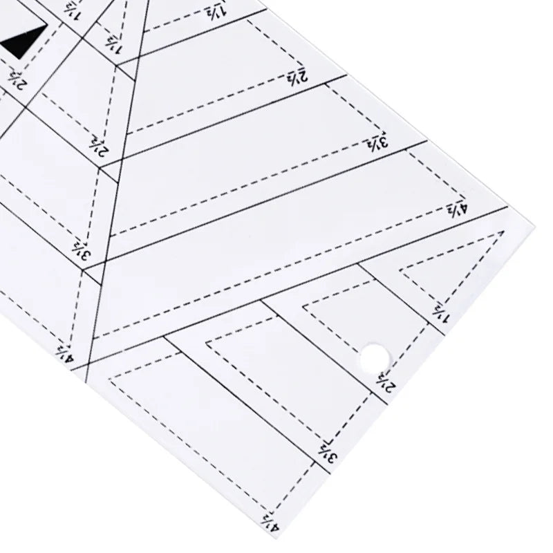 Acrylic Trapezoid Quilting Ruler & Patchwork Template – Clear Sewing Measuring Tool (4.5" × 8.25")
