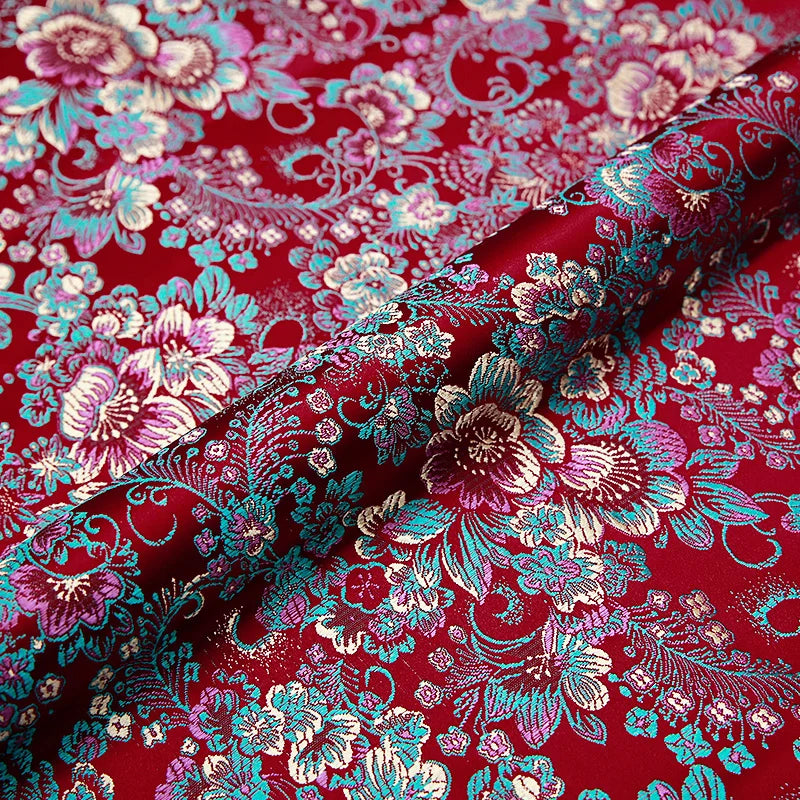 Brocade Jacquard Satin Fabric – 50x75cm (20"x30") | 13 Colors