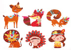 Kits de pintura de diamantes 5D para niños, pegatinas de animales con diamantes DIY, arte de diamantes digital hecho a mano, mosaico de manualidades