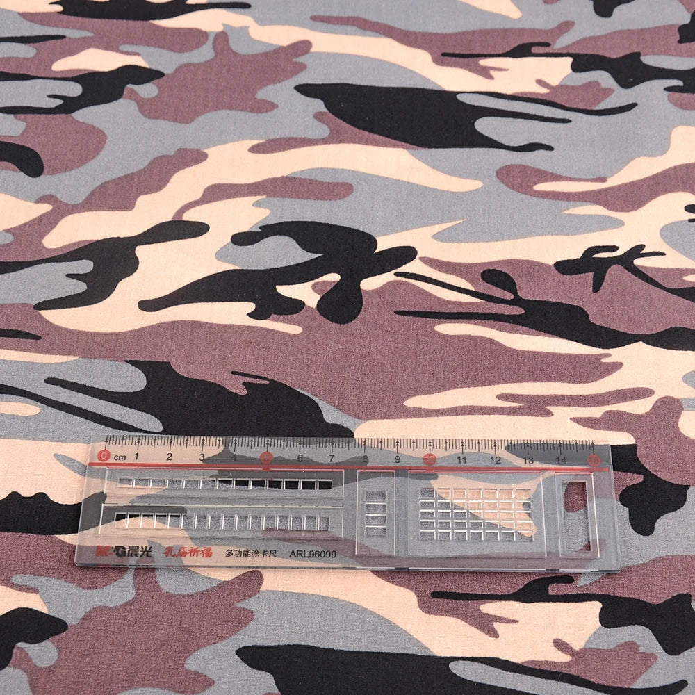 Camouflage Print 100% Cotton Poplin Quilting Fabric – 145cm Wide
