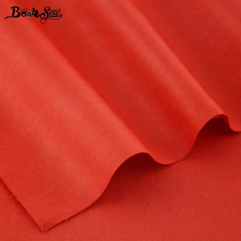 Booksew Telas De Algodon Para Patchwork Sewing Fabric Twill Classic Red Solid Color 100% Cotton Material Tecidos Para Costura