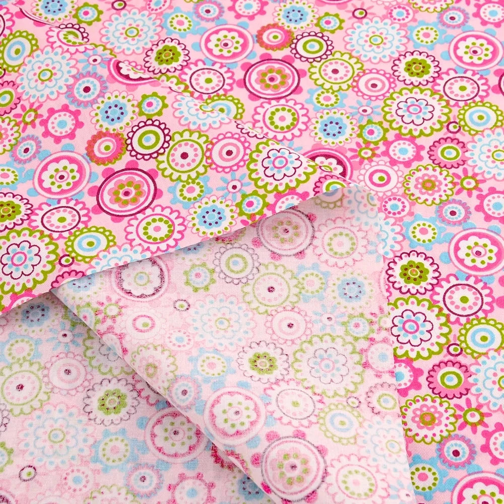 Floral Cotton Fabric - 25x45cm 100% Cotton Patchwork Fabric