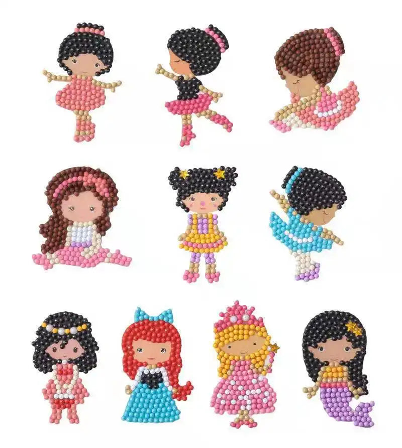 Kits de pintura de diamantes 5D para niños, pegatinas de animales con diamantes DIY, arte de diamantes digital hecho a mano, mosaico de manualidades