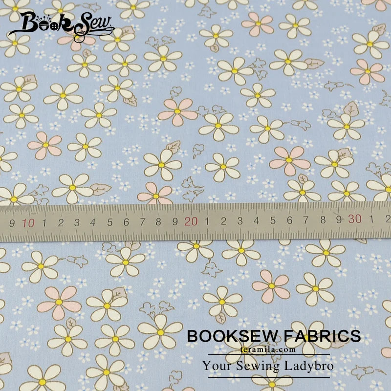 Floral Cotton Fabric - 25x45cm 100% Cotton Patchwork Fabric
