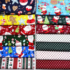 Christmas Twill Cotton Fabric – Santa, Trees & Holiday Prints, 0.5m x 1.6m