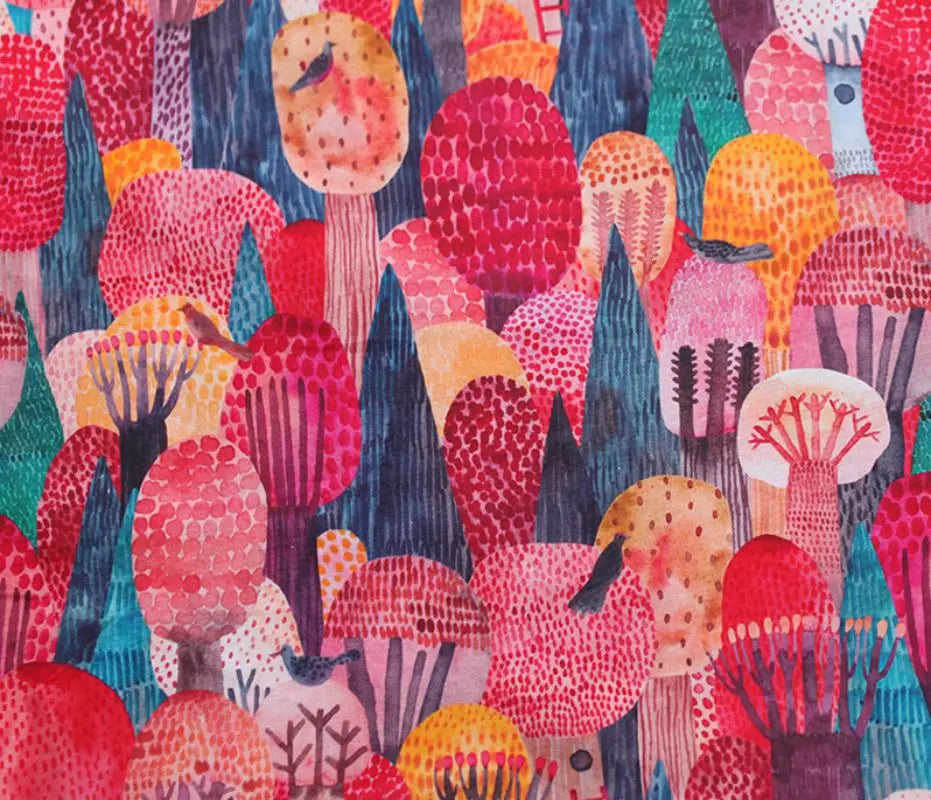 Fruit Print Cotton Fabric by the Meter – Breathable Woven Cloth for Quilting, Sewing & DIY