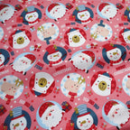 Christmas Twill Cotton Fabric – Santa, Trees & Holiday Prints, 0.5m x 1.6m