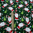 Christmas Twill Cotton Fabric – Santa, Trees & Holiday Prints, 0.5m x 1.6m