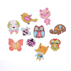 Botones de Madera Novedosos – Formas de Animales e Insectos | Botones Artesanales de 2 Agujeros para Coser y Scrapbooking