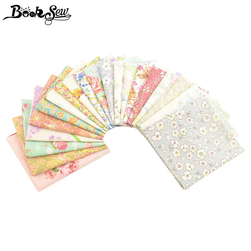 Floral Cotton Fabric - 25x45cm 100% Cotton Patchwork Fabric