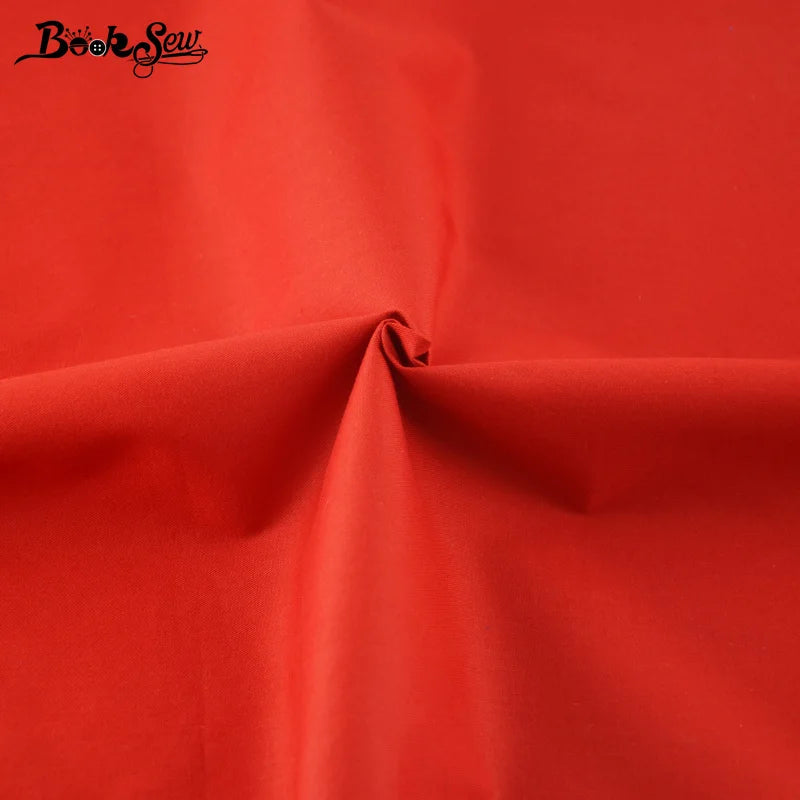 Booksew Classic Red Solid 100% Cotton Twill Fabric – Multiple Sizes