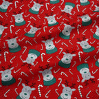 Christmas Twill Cotton Fabric – Santa, Trees & Holiday Prints, 0.5m x 1.6m