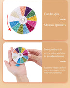 Set de 2000 Cuentas de Cristal de Semilla – 12 Colores Surtidos para Hacer Joyas, Pulseras y Manualidades DIY