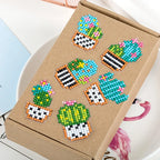 Kits de pintura de diamantes 5D para niños, pegatinas de animales con diamantes DIY, arte de diamantes digital hecho a mano, mosaico de manualidades
