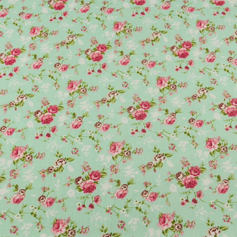 Floral Cotton Fabric - 25x45cm 100% Cotton Patchwork Fabric