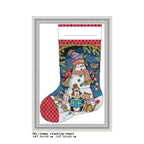 Christmas Stocking Cross Stitch Kit – Stamped 14CT & 11CT Embroidery Set | 13 Designs