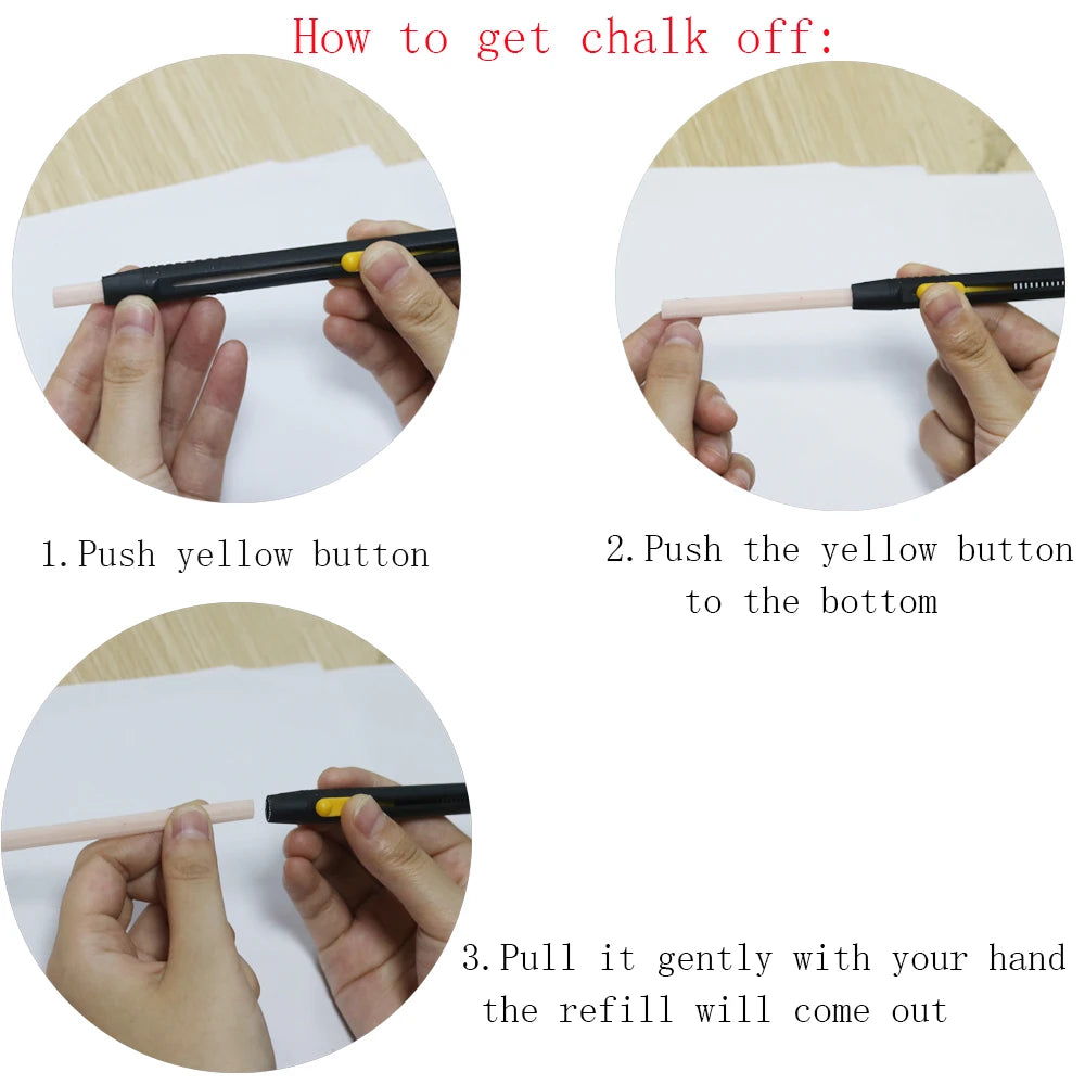 Disappearing Tailor's Chalk Pen Set – Push-Button, Refillable, Heat Erasable, 2-Pack