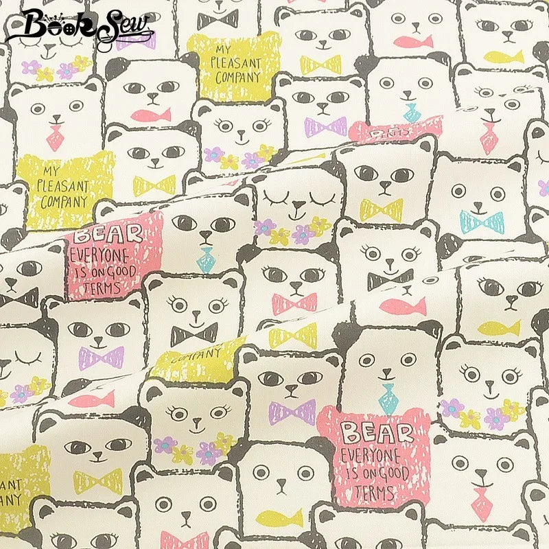 Cartoon & Floral Cotton Fabric Fat Eighths - 20x25cm Patchwork Fabric