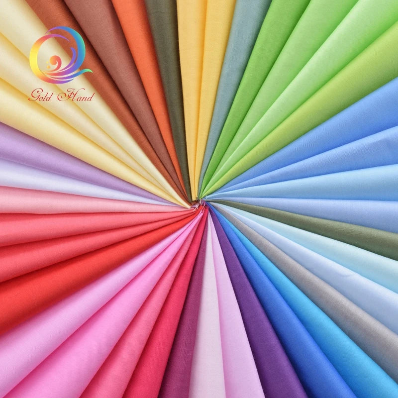 38-Piece Dyed Solid Color Twill Cotton Fabric Set – 20x30cm Precut Squares
