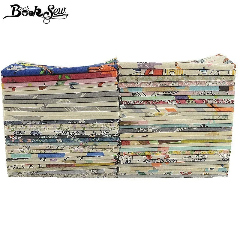 Booksew Cotton Fabric Fat Quarter – Floral, Animal & Cartoon Prints, 20×25cm