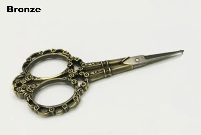 Vintage Style Sewing & Craft Scissors – Decorative Stainless Steel, 4.5"