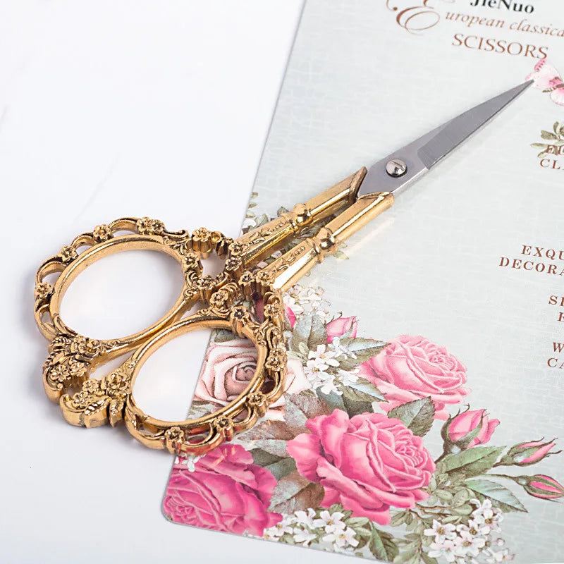 Tijeras de Costura y Manualidades Estilo Vintage – Acero Inoxidable Decorativo, 11,4 cm