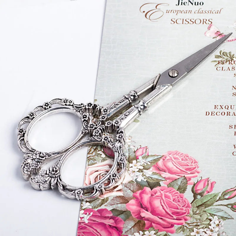 Tijeras de Costura y Manualidades Estilo Vintage – Acero Inoxidable Decorativo, 11,4 cm