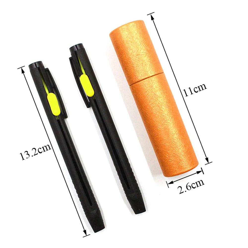 Disappearing Tailor's Chalk Pen Set – Push-Button, Refillable, Heat Erasable, 2-Pack