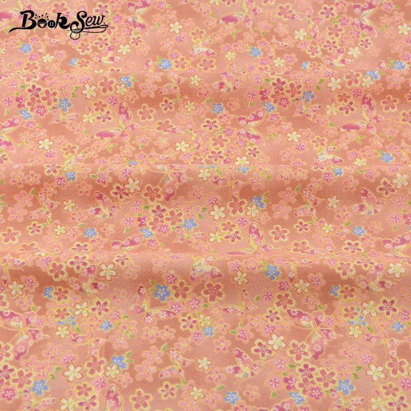 Floral Cotton Fabric - 25x45cm 100% Cotton Patchwork Fabric