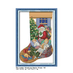 Christmas Stocking Cross Stitch Kit – Stamped 14CT & 11CT Embroidery Set | 13 Designs