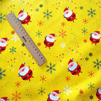 Christmas Twill Cotton Fabric – Santa, Trees & Holiday Prints, 0.5m x 1.6m