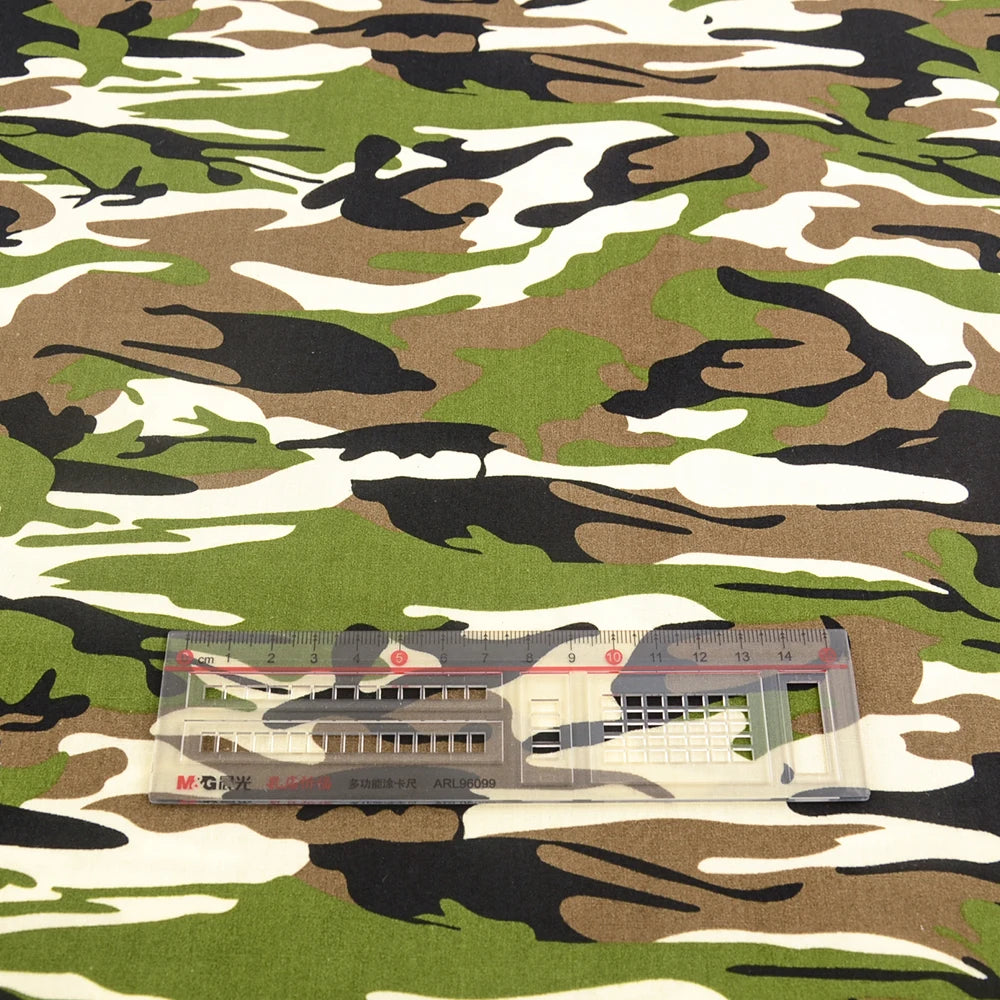 Camouflage Print 100% Cotton Poplin Quilting Fabric – 145cm Wide