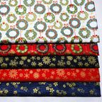 Christmas Twill Cotton Fabric – Santa, Trees & Holiday Prints, 0.5m x 1.6m