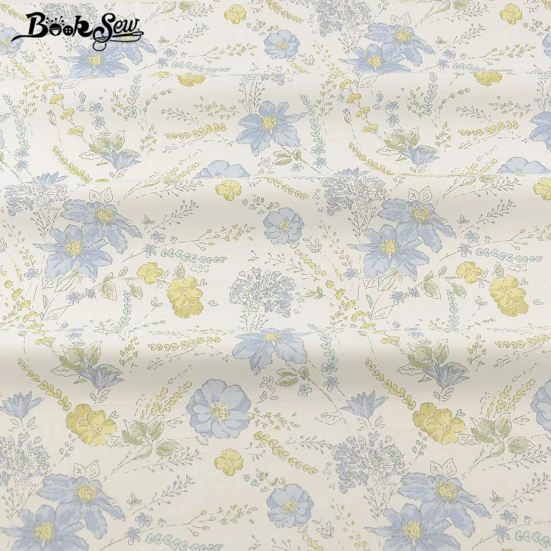 Floral Cotton Fabric - 25x45cm 100% Cotton Patchwork Fabric