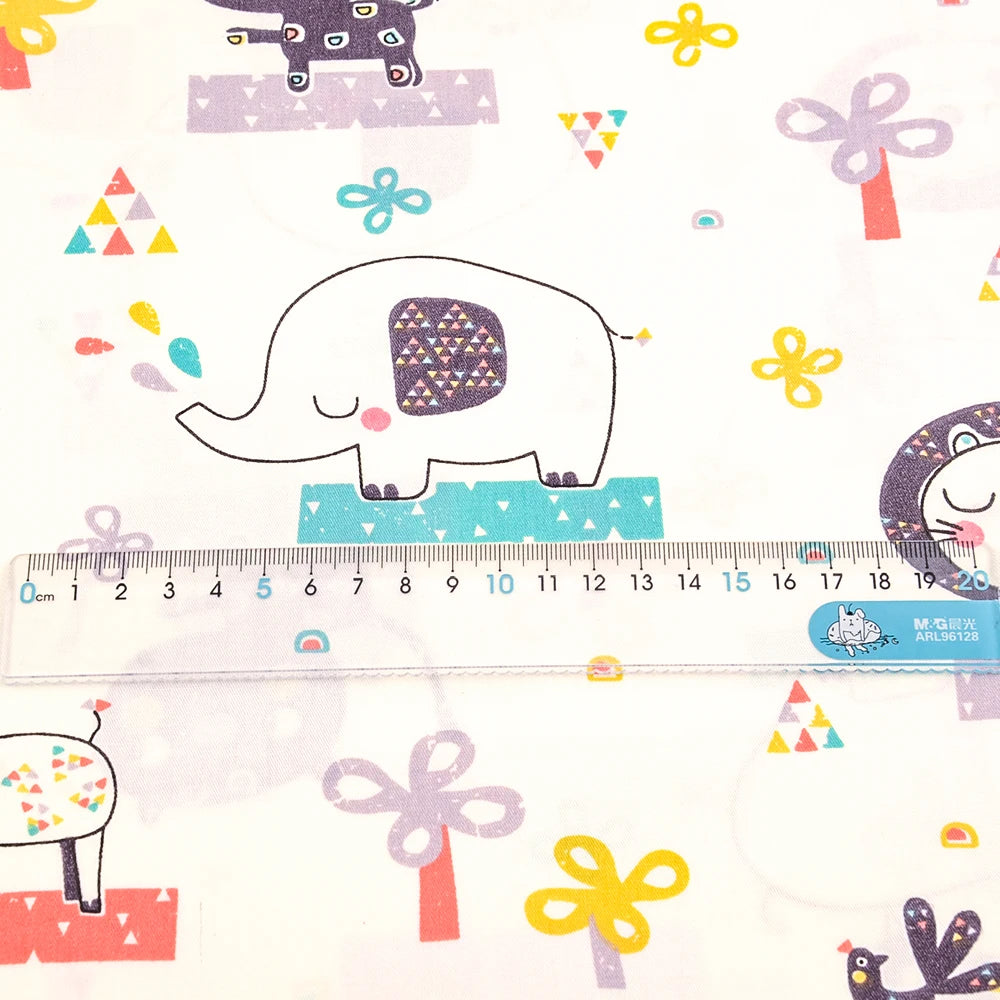 Cute Cartoon Print 100% Cotton Twill Fabric — 160cm Wide