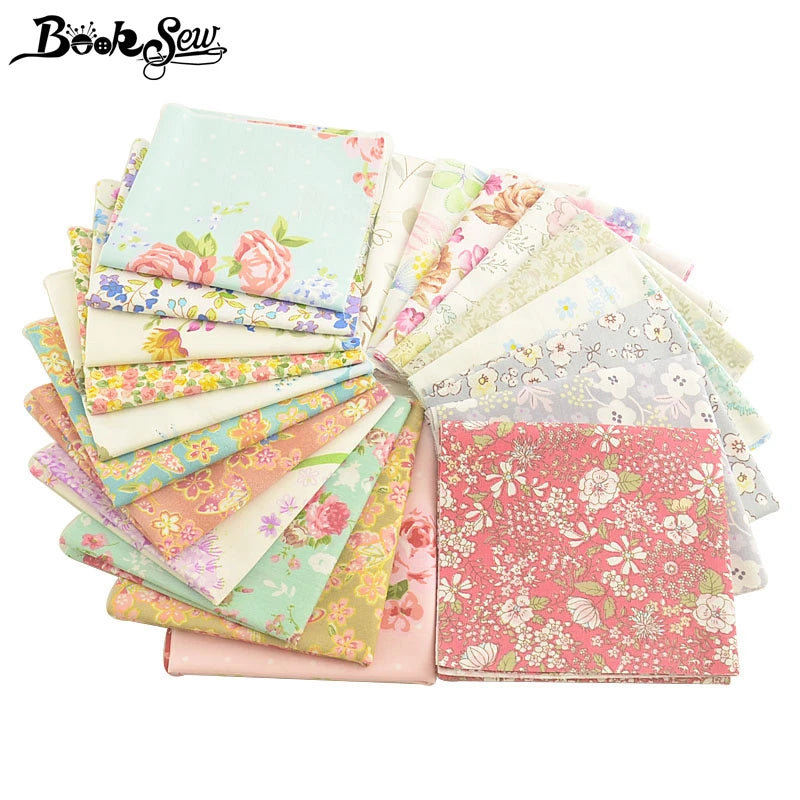 Booksew 100% Cotton Floral Print Fabric – 25x45cm Pre-Cut Quilting & Patchwork Piece