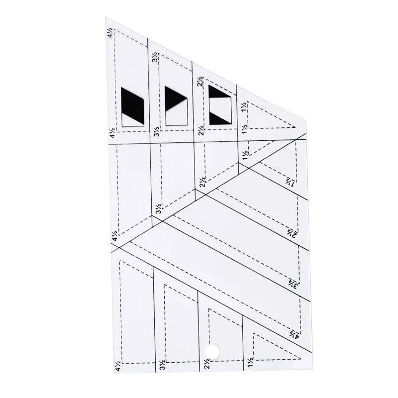 Acrylic Trapezoid Quilting Ruler & Patchwork Template – Clear Sewing Measuring Tool (4.5" × 8.25")