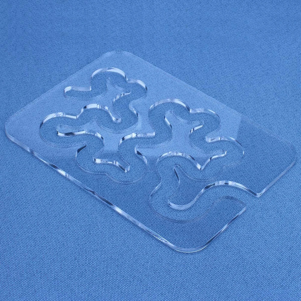 Transparent Acrylic Quilting Templates Sewing Machine Free Motion Quilting Templates Rulers for Simple Meander Quilting Design