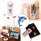 Kits de pintura de diamantes 5D para niños, pegatinas de animales con diamantes DIY, arte de diamantes digital hecho a mano, mosaico de manualidades