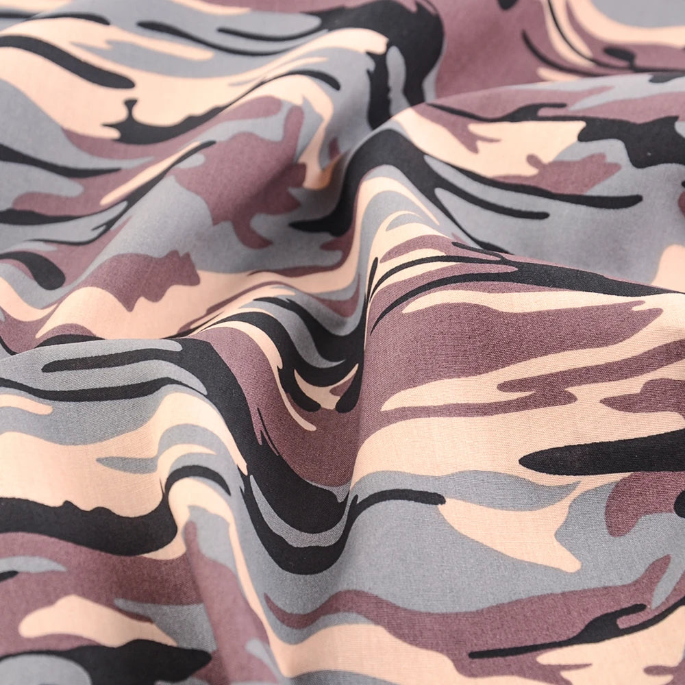 Camouflage Print 100% Cotton Poplin Quilting Fabric – 145cm Wide