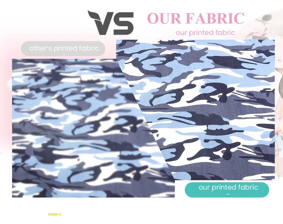Camouflage Print 100% Cotton Poplin Quilting Fabric – 145cm Wide