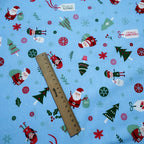 Christmas Twill Cotton Fabric – Santa, Trees & Holiday Prints, 0.5m x 1.6m