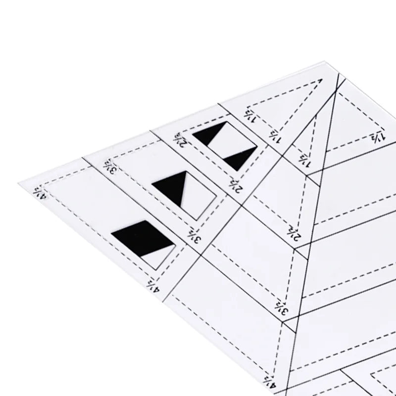 Acrylic Trapezoid Quilting Ruler & Patchwork Template – Clear Sewing Measuring Tool (4.5" × 8.25")
