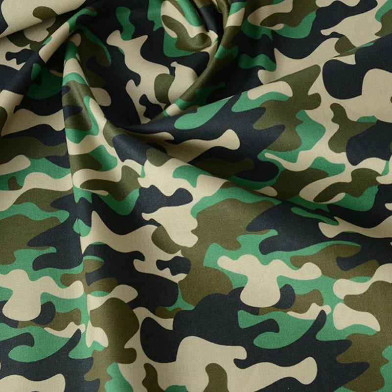 Camouflage Print 100% Cotton Fabric – 145cm Wide, 220g/m | Military & Outdoor DIY Sewing