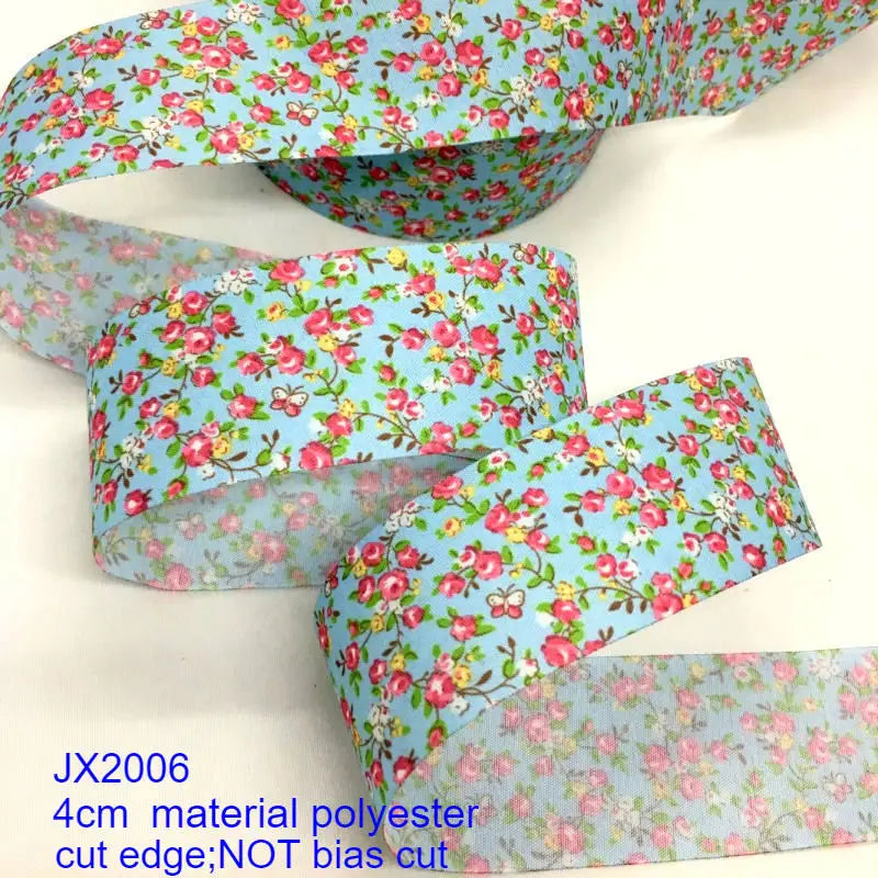 Floral Printed Fabric Ribbon – 10-Yard Roll