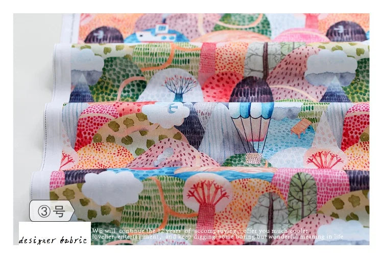 Fruit Print Cotton Fabric by the Meter – Breathable Woven Cloth for Quilting, Sewing & DIY